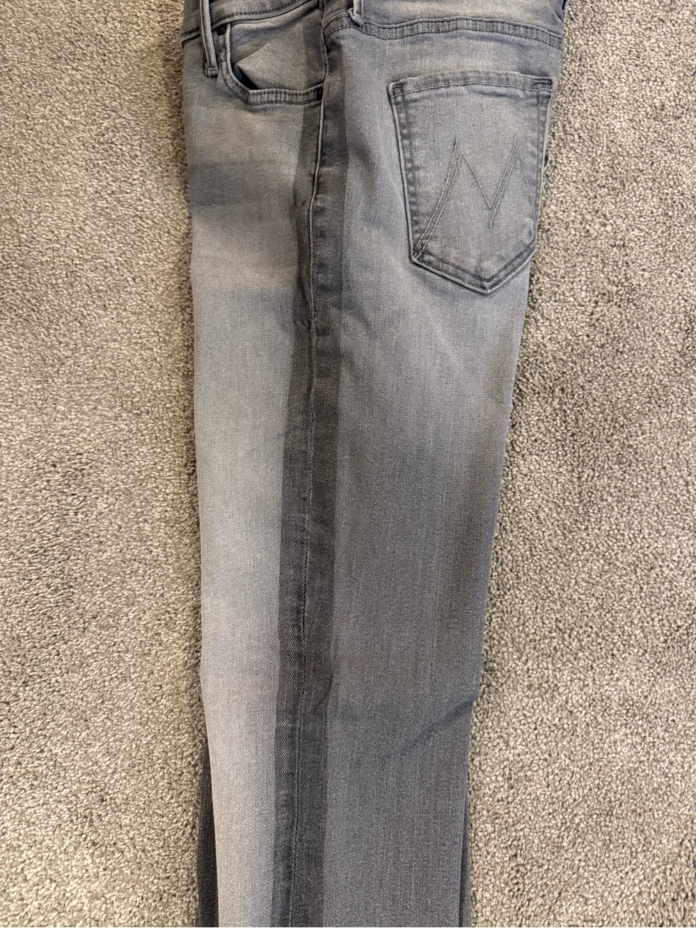 Women’s Two-Tone Gray Bootcut Jeans - Picture 3 of 4